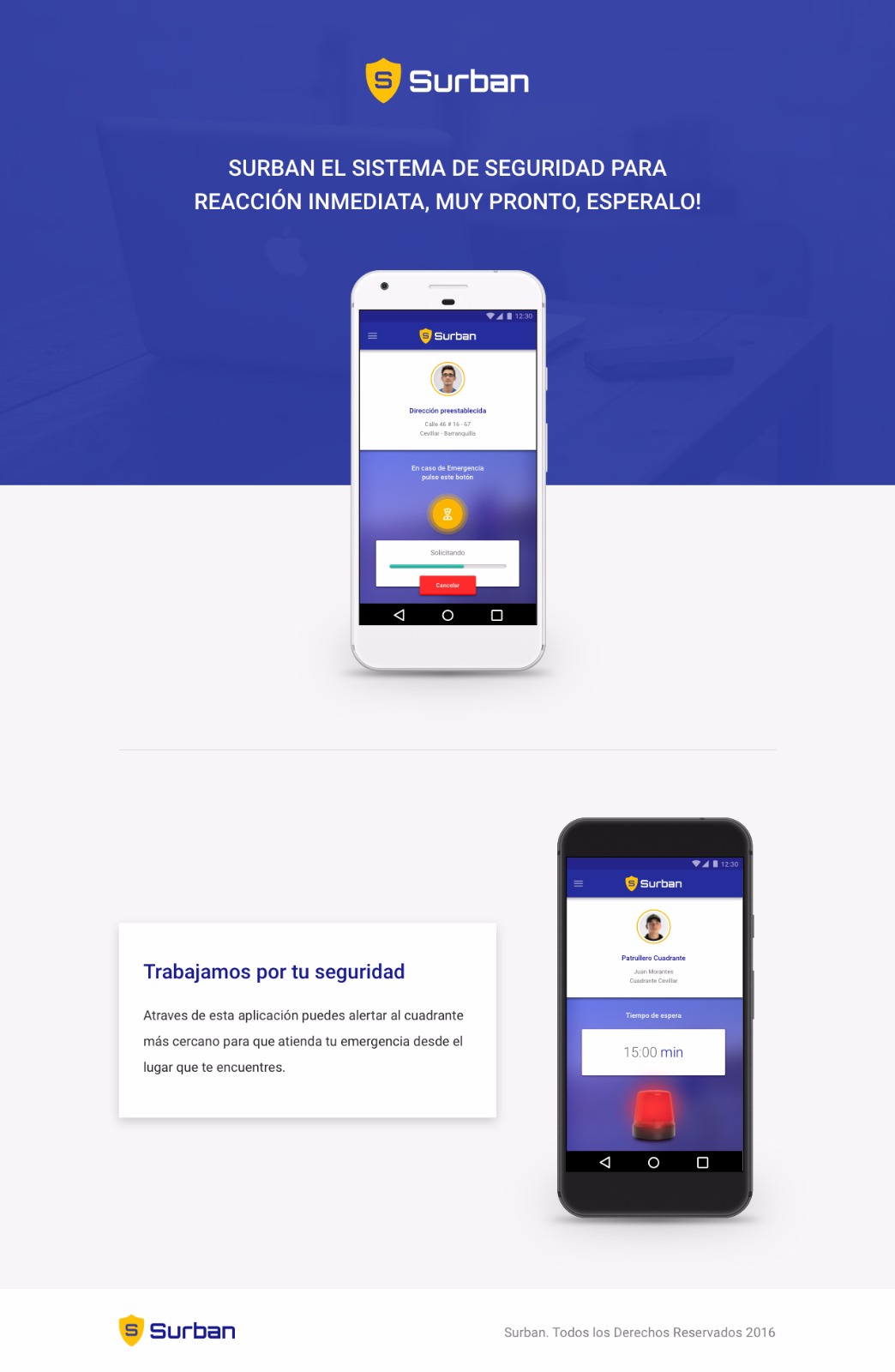 Proyecto Surban, aplicación de seguridad urbana